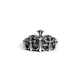 Anillo Corona con Cruz de Chrome Hearts