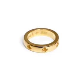 Anillo de banda CH Plus de oro de 22 quilates