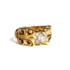 Anillo Double Floral de oro de 22 quilates con 5 diamantes Anillo Double Floral de oro de 22 quilates con 5 diamantes