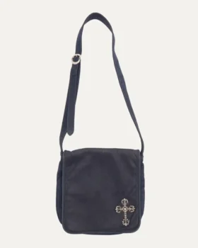 Bolso mensajero de cuero con Filigree Cross de Chrome Hearts
