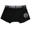 Boxer de algodón negro con jacquard en blanco y negro Boxer de algodón negro con jacquard en blanco y negro