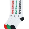 Calcetines Chrome Hearts rojos, verdes y negros