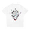 Camiseta Chrome Hearts con diseño de logotipos múltiples y labios Camiseta Chrome Hearts con diseño de logotipos múltiples y labios