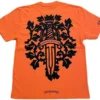Camiseta Chrome Hearts Vine Dagger naranja y negra Camiseta Chrome Hearts Vine Dagger naranja y negra