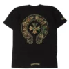 Camiseta de Chrome Hearts con estampado de camuflaje, Cemetery Cross y bolsillo Camiseta de Chrome Hearts con estampado de camuflaje, Cemetery Cross y bolsillo