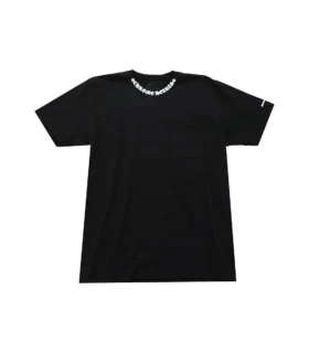 Camiseta de manga corta con letras en el cuello de Chrome Hearts