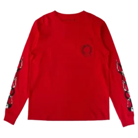 Camiseta de manga larga roja de Chrome Hearts