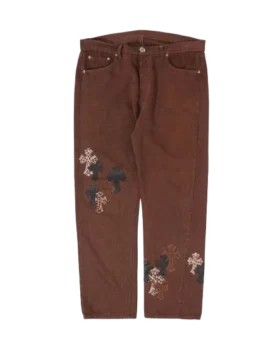 Chrome Hearts Nyfw Leopard Levi’s Cross Patch Vaqueros