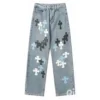 Chrome Style Levis Hearts Cyan Vaqueros Chrome Style Levis Hearts Cyan Vaqueros