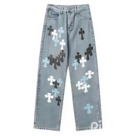 Chrome Style Levis Hearts Cyan Vaqueros