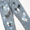Chrome Style Levis Hearts Cyan Vaqueros Chrome Style Levis Hearts Cyan Vaqueros