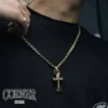 Colgante cruz Baby Fat de oro de 22 quilates