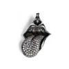 Colgante de lengua y labios de los Rolling Stones con diamante Colgante de lengua y labios de los Rolling Stones con diamante