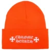 Gorro con el logo de Chrome Hearts en naranja de seguridad Gorro con el logo de Chrome Hearts en naranja de seguridad