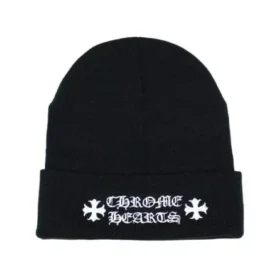Gorro con el logo de Chrome Hearts – Negro