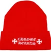 Gorro con el logotipo de Chrome Hearts en rojo Gorro con el logotipo de Chrome Hearts en rojo