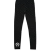 Leggings de algodón negros de Chrome Hearts con estampado multilogo gris Leggings de algodón negros de Chrome Hearts con estampado multilogo gris