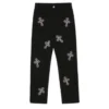 Pantalones Chrome Hearts con cruz de strass