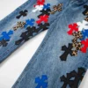 Pantalones de cuero con cruz de leopardo de Firmranch Pantalones de cuero con cruz de leopardo de Firmranch
