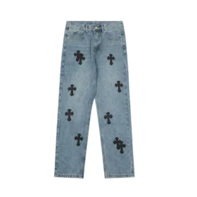 Pantalones de mezclilla de tela de cementerio Flairny de Chrome Hearts