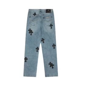 Pantalones de mezclilla de tela de cementerio Flairny de Chrome Hearts