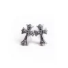 Pendientes de botón con CH Cross y diamantes en pavé