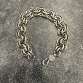 Pulseras con anillos dobles B de Chrome Hearts 