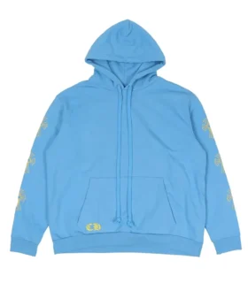 Sudadera con capucha Chrome Hearts en sánscrito azul