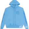Sudadera con capucha Chrome Hearts Sanskrit azul Sudadera con capucha Chrome Hearts Sanskrit azul
