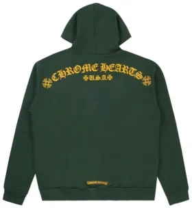 Sudadera con capucha Chrome Hearts T Bar verde/dorado