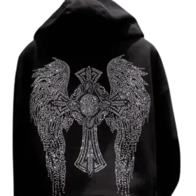 Sudadera con capucha con pedrería de Chrome Hearts
