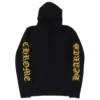Sudadera con capucha de cachemira bordada de Chrome Hearts en negro Sudadera con capucha de cachemira bordada de Chrome Hearts en negro