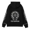 Sudadera con capucha y cremallera Chrome Hearts Los Ángeles, color negro