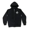 Sudadera con capucha y cremallera con el logotipo del círculo esquelético de CH Foti