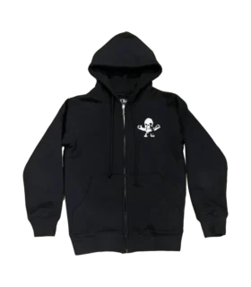 Sudadera con capucha y cremallera con el logotipo del círculo esquelético de CH Foti