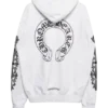 Sudadera con capucha y cremallera con estampado floral blanco y Horseshoe Sudadera con capucha y cremallera con estampado floral blanco y Horseshoe