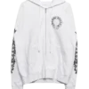 Sudadera con capucha y cremallera con estampado floral blanco y Horseshoe Sudadera con capucha y cremallera con estampado floral blanco y Horseshoe