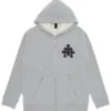 Sudadera con capucha y cremallera cruzada de triple cuero de Chrome Hearts