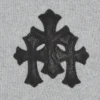 Sudadera con capucha y cremallera cruzada de triple cuero de Chrome Hearts