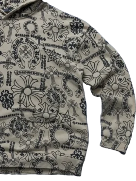 Sudadera con capucha y logotipo variado de Chrome Hearts