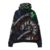Sudaderas con capucha negras de peso pesado con estampado de Chrome Hearts Sudaderas con capucha negras de peso pesado con estampado de Chrome Hearts