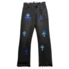 Vaqueros Chrome Hearts con cruz en negro y azul Vaqueros Chrome Hearts con cruz en negro y azul