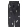 Vaqueros con Cross Patch de pelo de potro de Chrome Hearts Vaqueros con Cross Patch de pelo de potro de Chrome Hearts