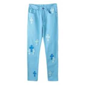 Vaqueros de denim azul claro de Chrome Hearts