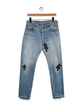 Vaqueros de mezclilla ajustados de Chrome Hearts