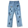 Vaqueros de mezclilla Chrome Hearts con palabras Vaqueros de mezclilla Chrome Hearts con palabras