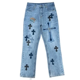 Vaqueros de mezclilla Chrome Hearts con palabras
