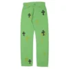 Vaqueros de mezclilla Chrome Hearts en verde limo