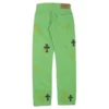 Vaqueros de mezclilla Chrome Hearts en verde limo