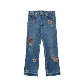 Vaqueros de mezclilla Chrome Hearts Levi’s con parche de estrella – Azul